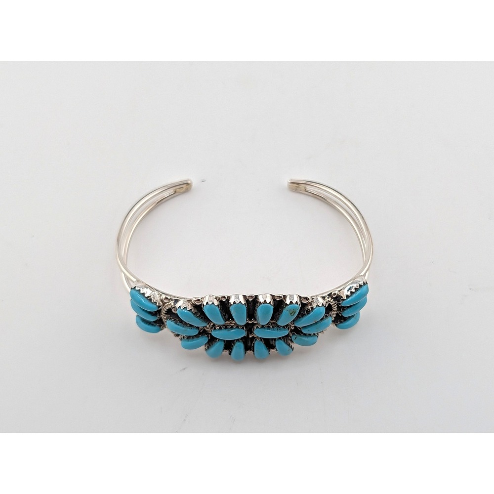 Navajo Blue Turquoise‎ Bracelet by R. WIlliams sz 6.25in Native American Made ** - Picture 8 of 8